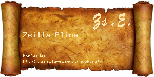 Zsilla Elina névjegykártya